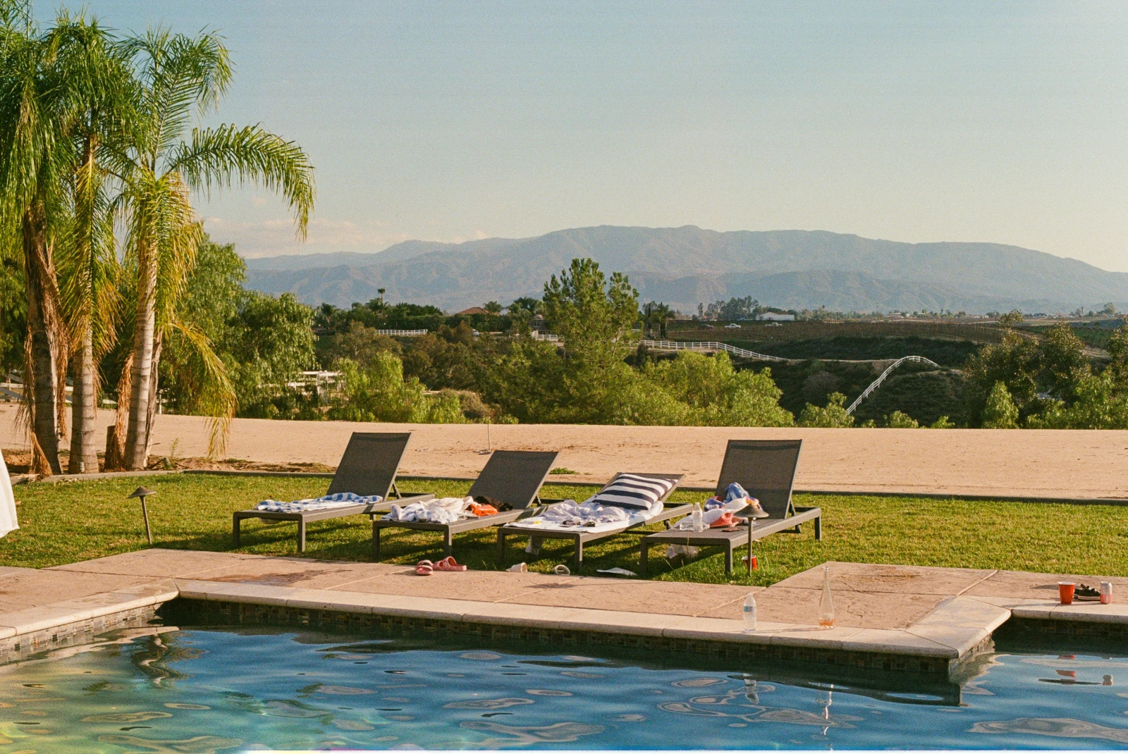 Poolside and nature in Temecula. 