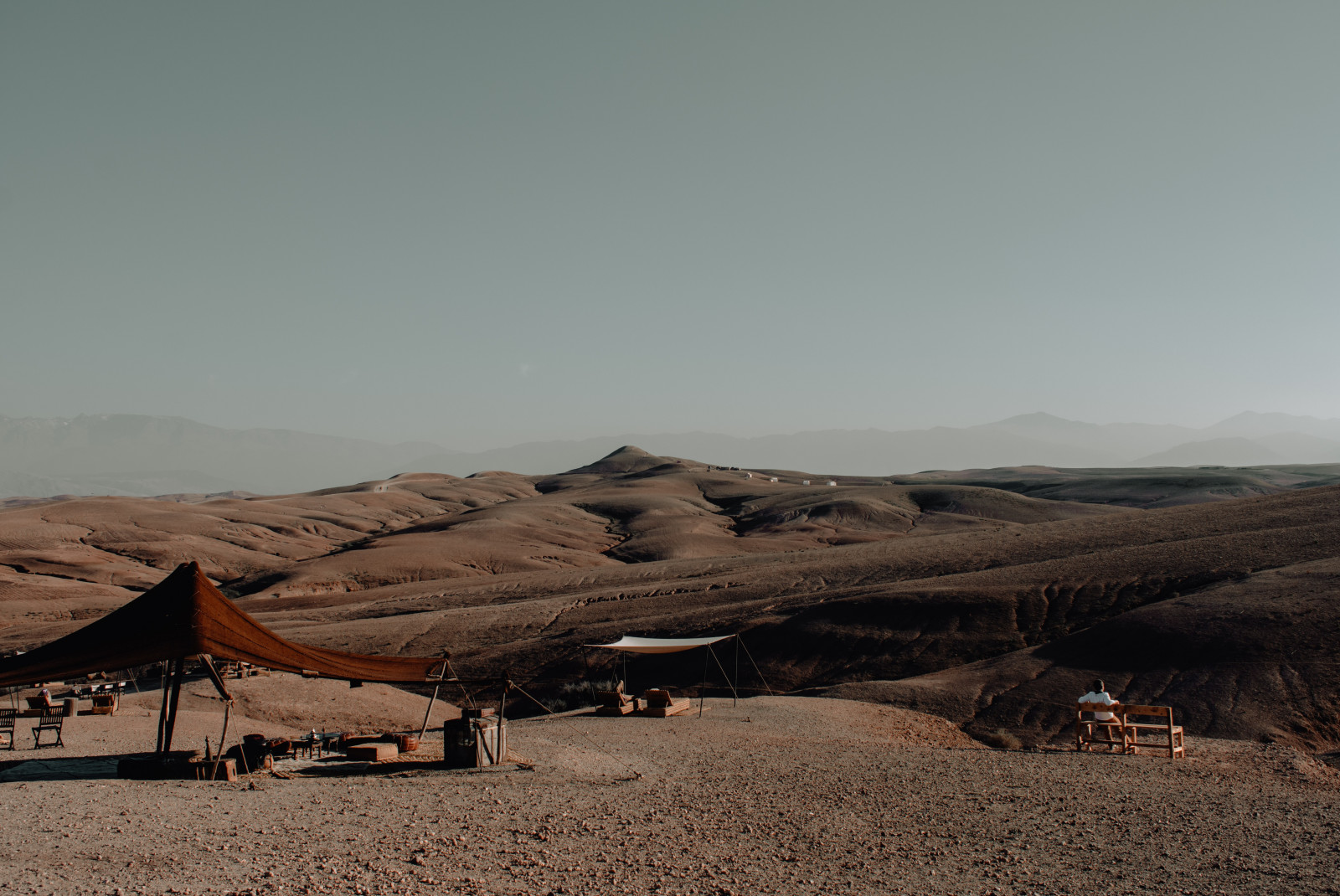 A desert tent camp in Morocco. 