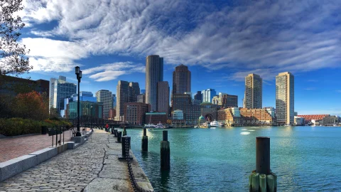 View of Boston port