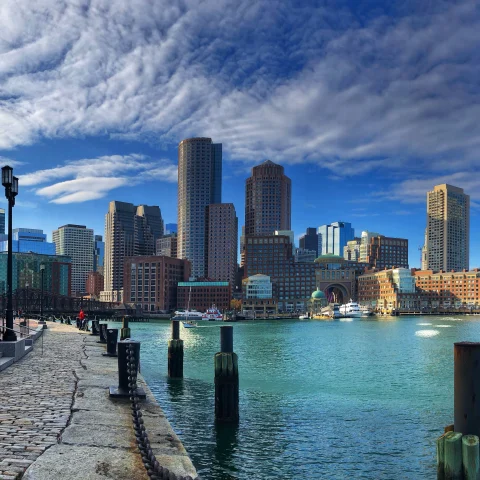 View of Boston port