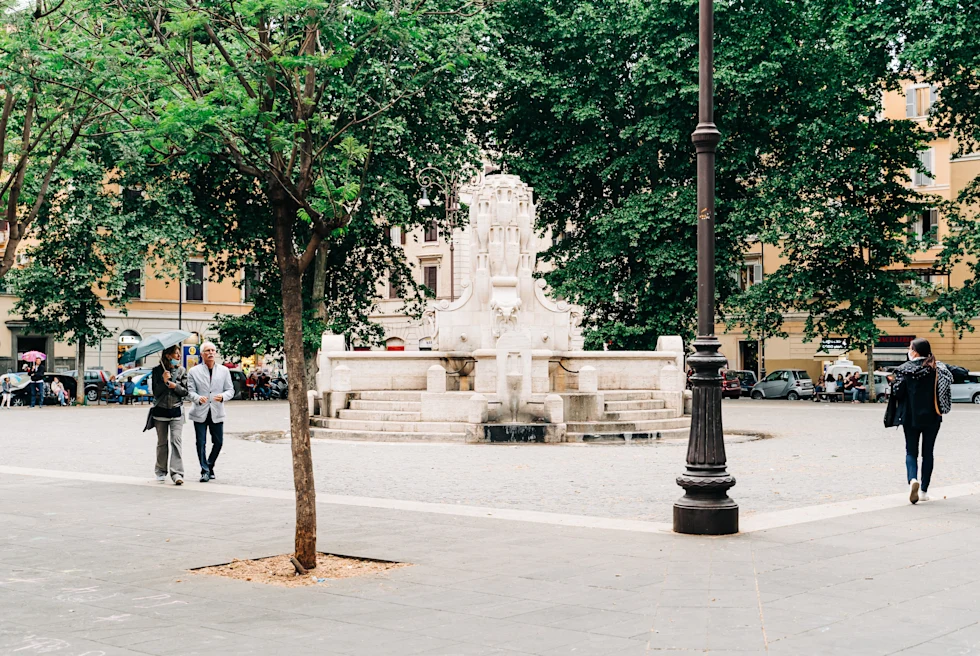 Testaccio square in Rome, Italy.
