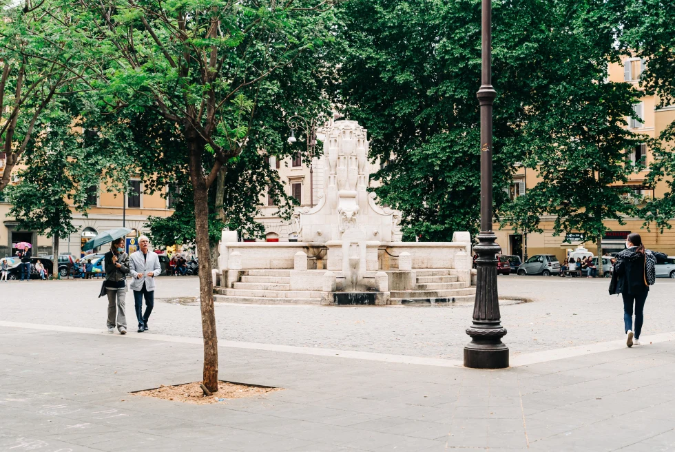 Testaccio square in Rome, Italy. 