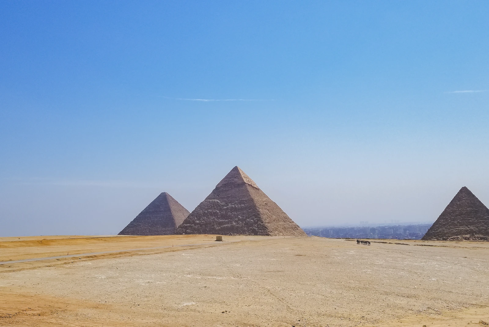 Pyramids with blue skies during daytime