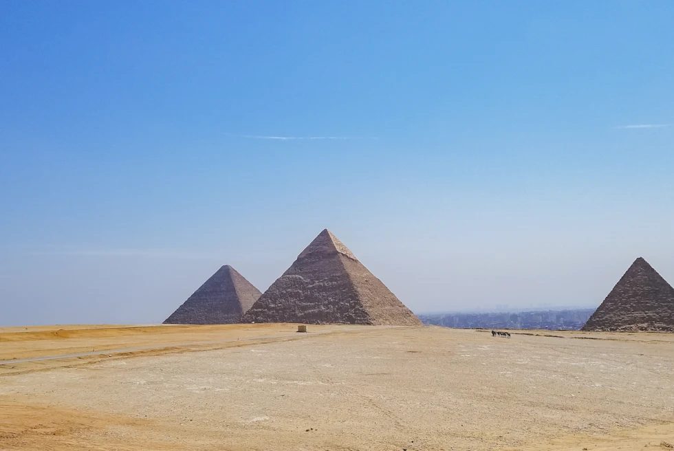 Pyramids with blue skies during daytime
