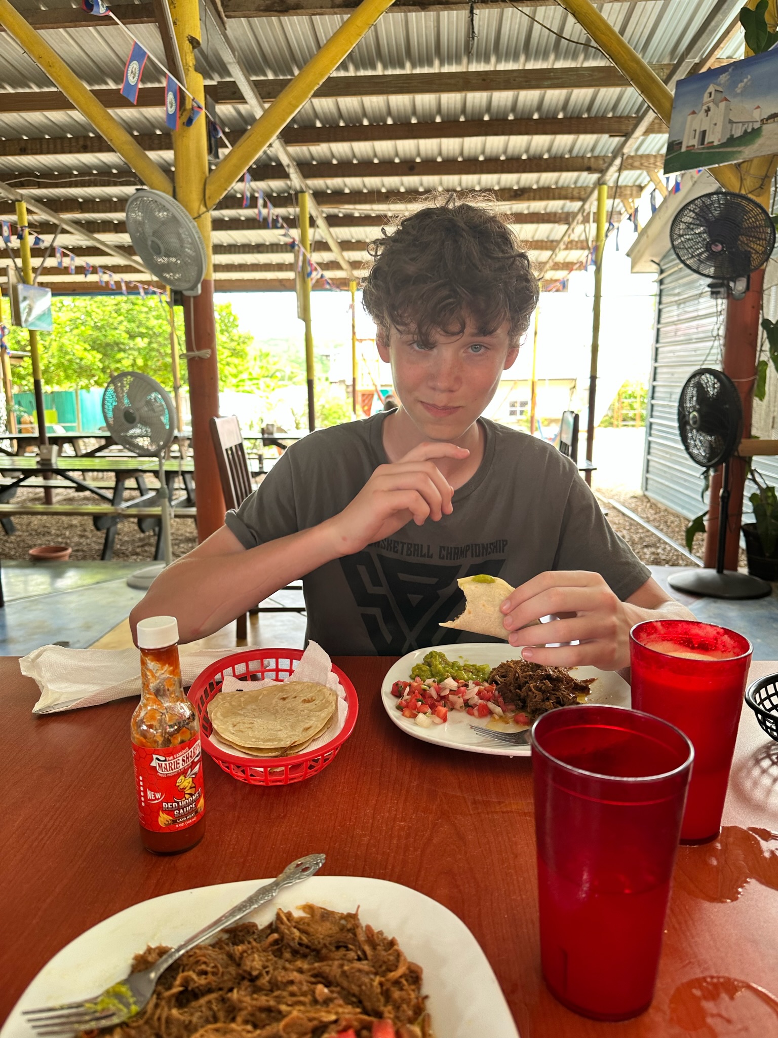 A restaurant inn Belize