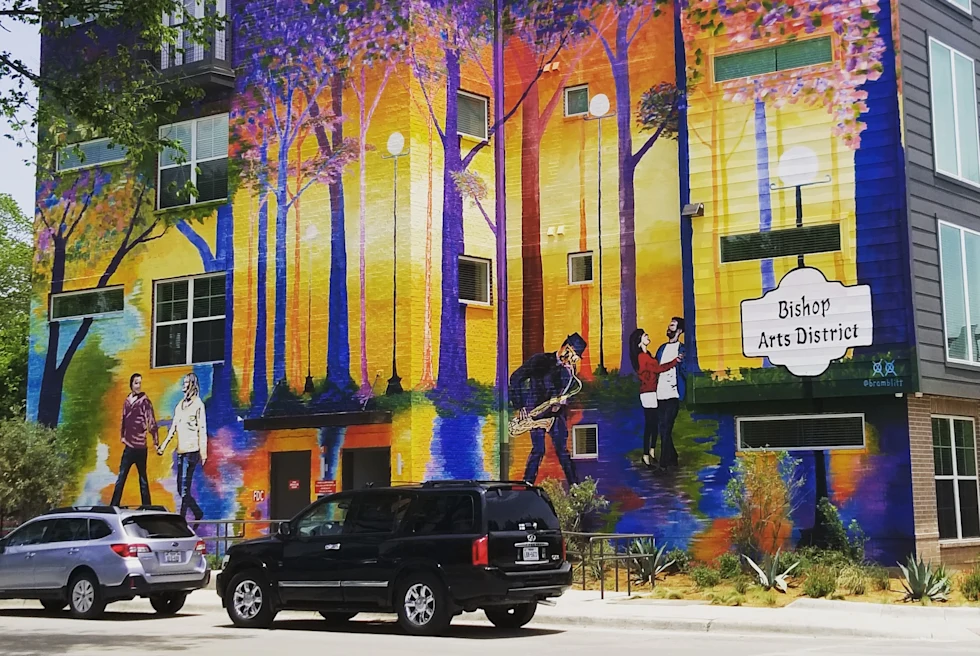 Bishop Arts District is a vibrant and eclectic neighborhood in Dallas known for its artistic flair, unique shops, diverse dining options, and lively community atmosphere.