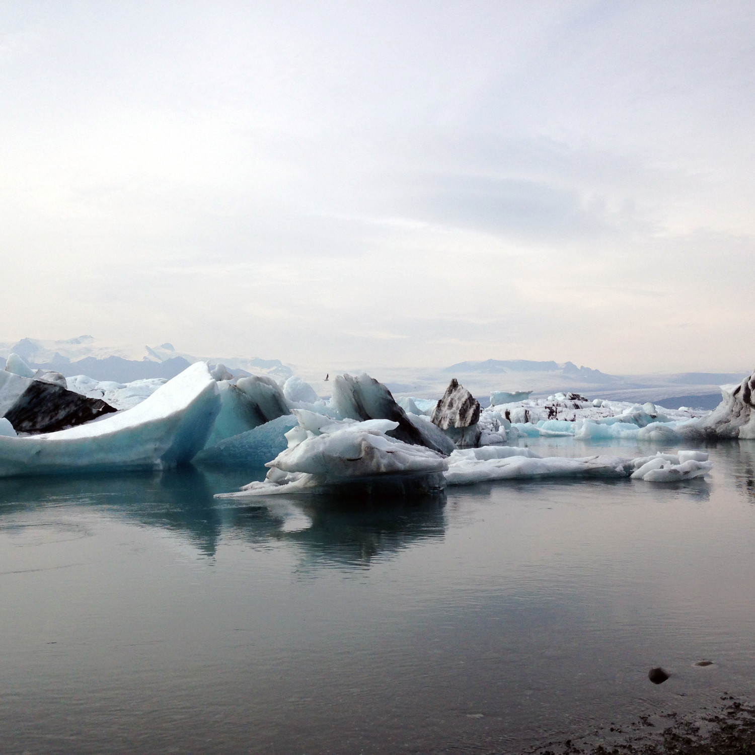Icebergs in Iceland.