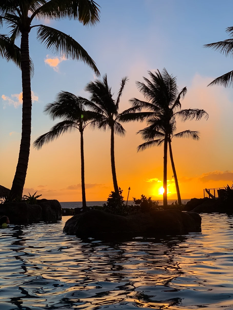 Unwinding with an evening swim and unparalleled views.