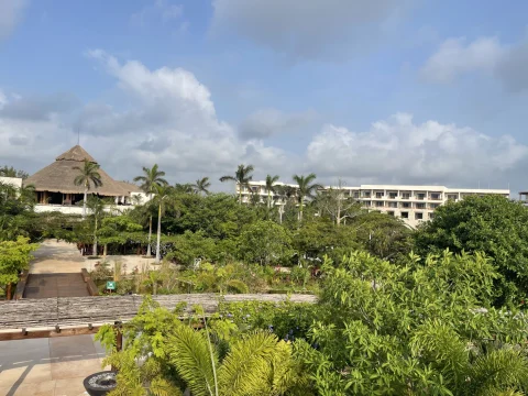 Resort view with a lot of greenery during the daytime