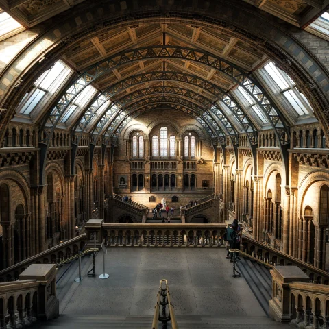 Inside a train station in London, United Kingdom.