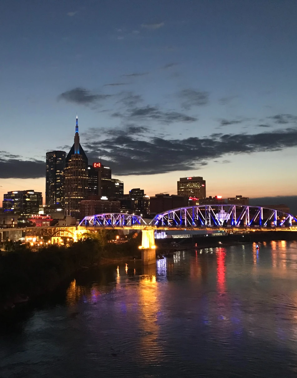 Near evening view of Nashville skyline