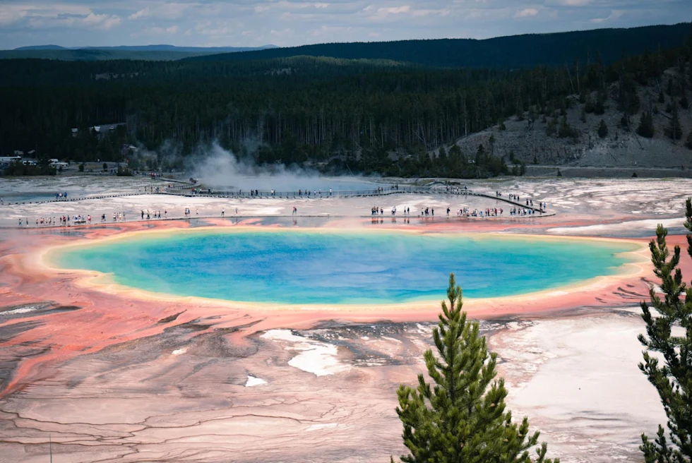 Grand Prismatic Spring in Yellowstone National Park, USA