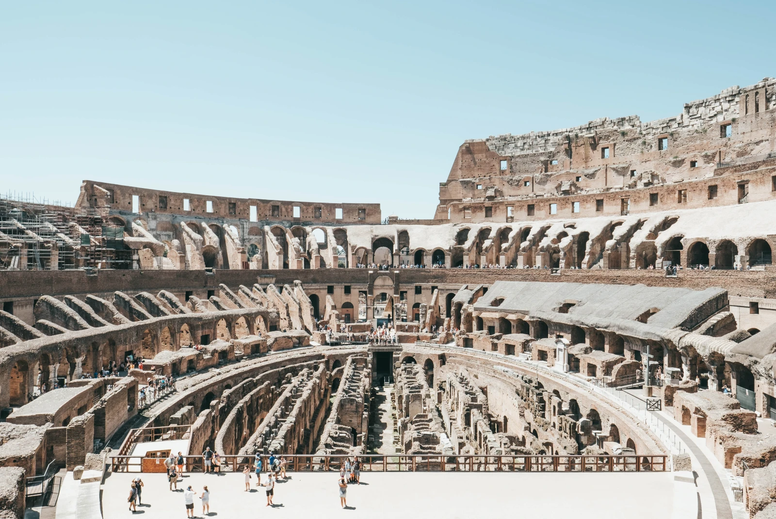 view inside colosseum during daytime