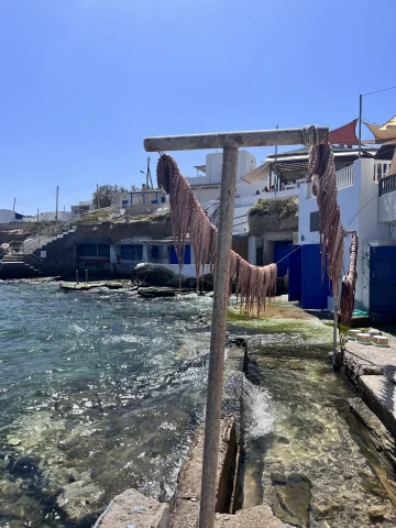 The fishing village in Milos.