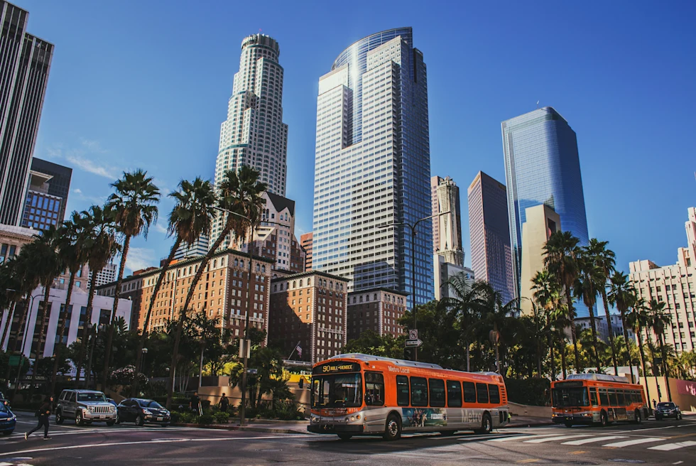 The downtown in Los Angeles.