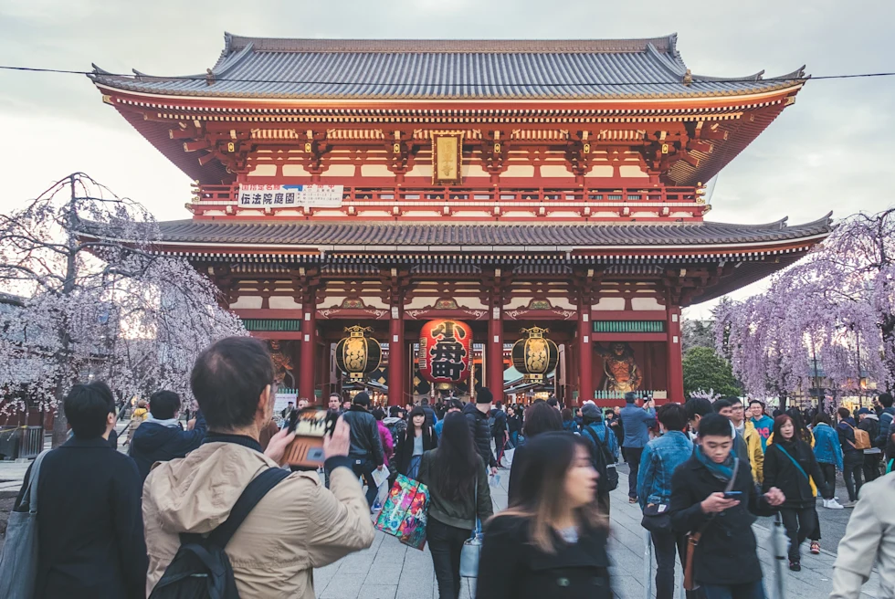 people standing in front of temple during daytime