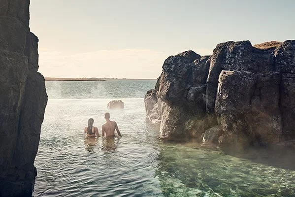 Enjoy a relaxing thermal bath in Sky Lagoon,