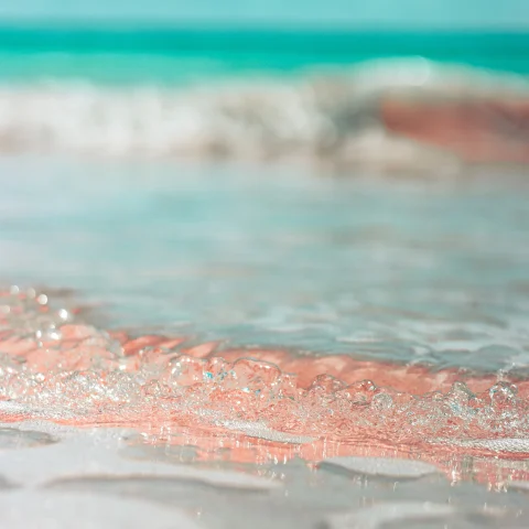 Blue sea and white sand bea