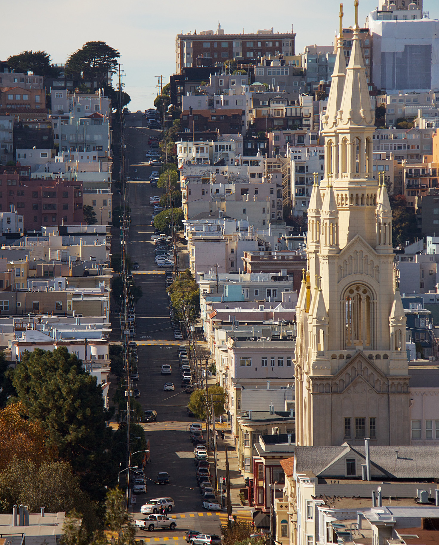 Steep hill in San Francisco. 