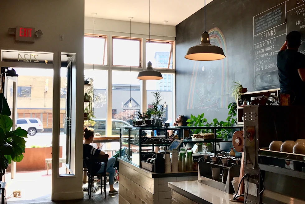 An inside view of the restaurant.