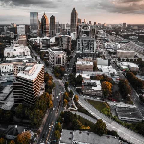 Aerial view of Downtown Atlanta