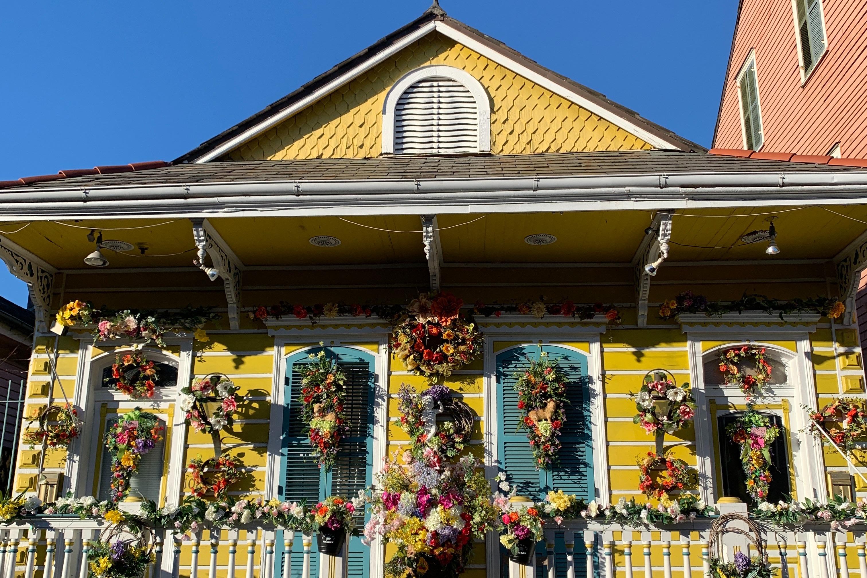 Bright-colored architecture in Frenchman street.