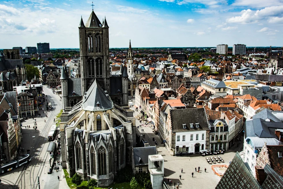 rooftop view of a large historic city