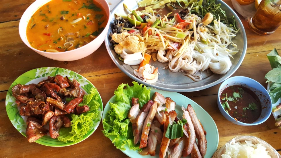 thai food spread