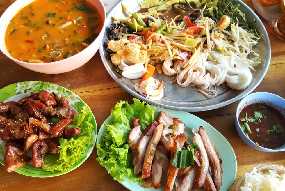 thai food spread