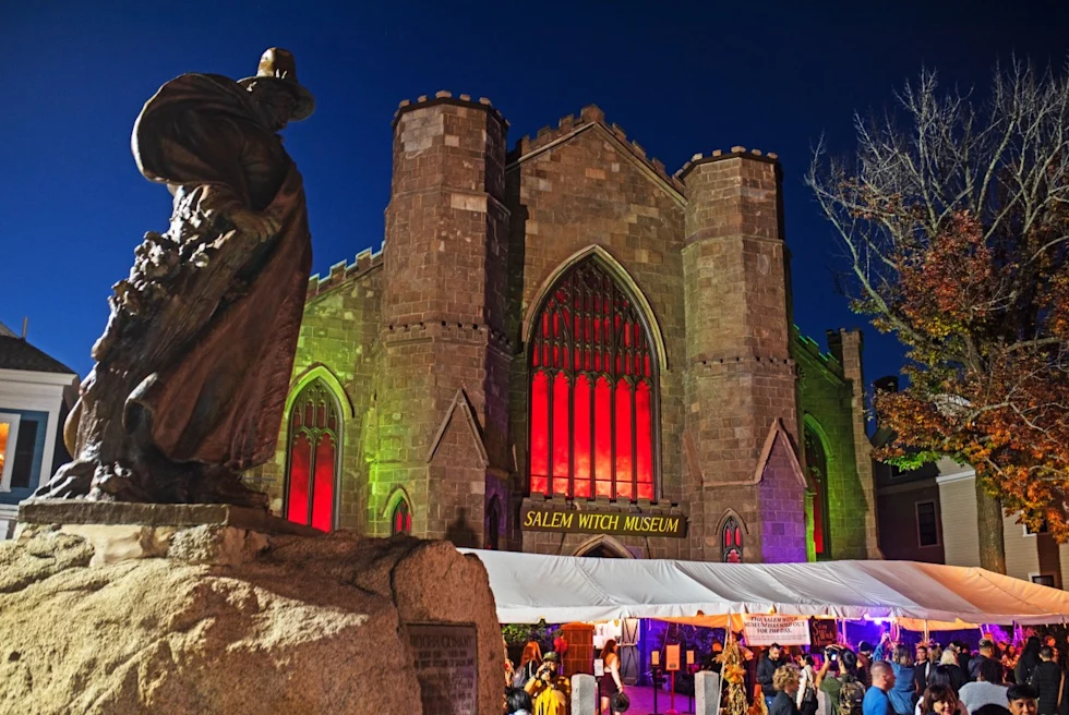 stone building that houses the Salem Witch Trials Museum