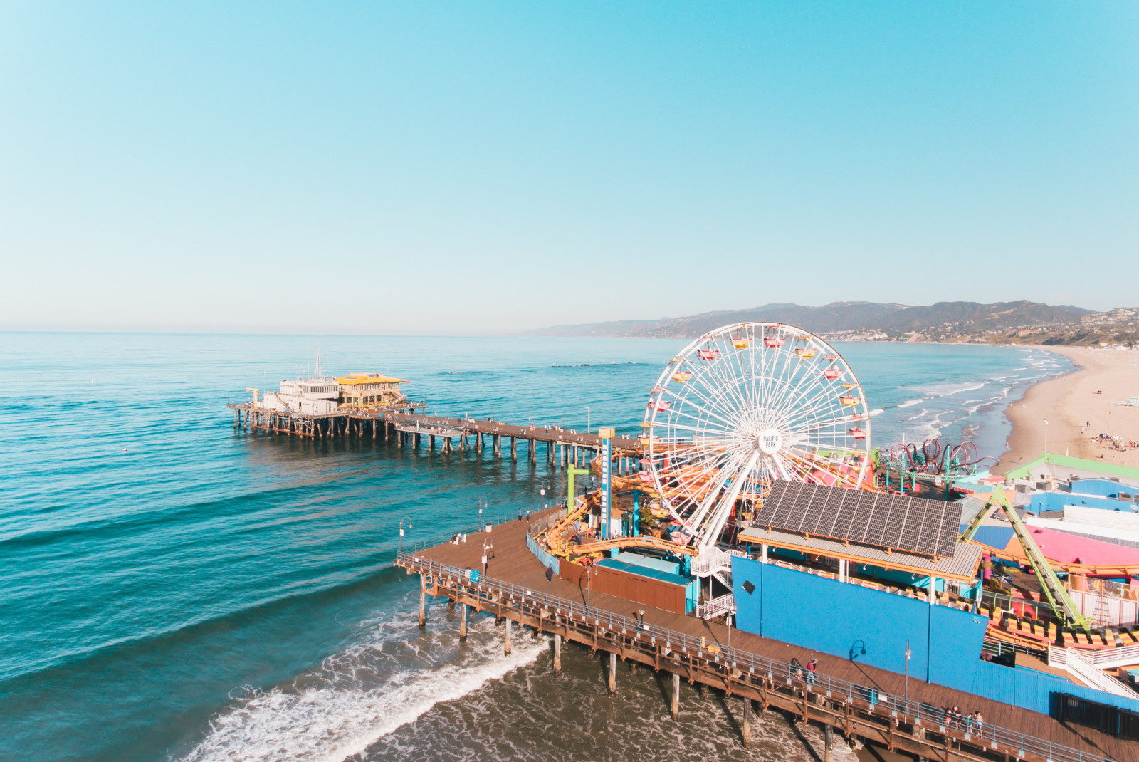The pier with cyclone at Santa Monica. 