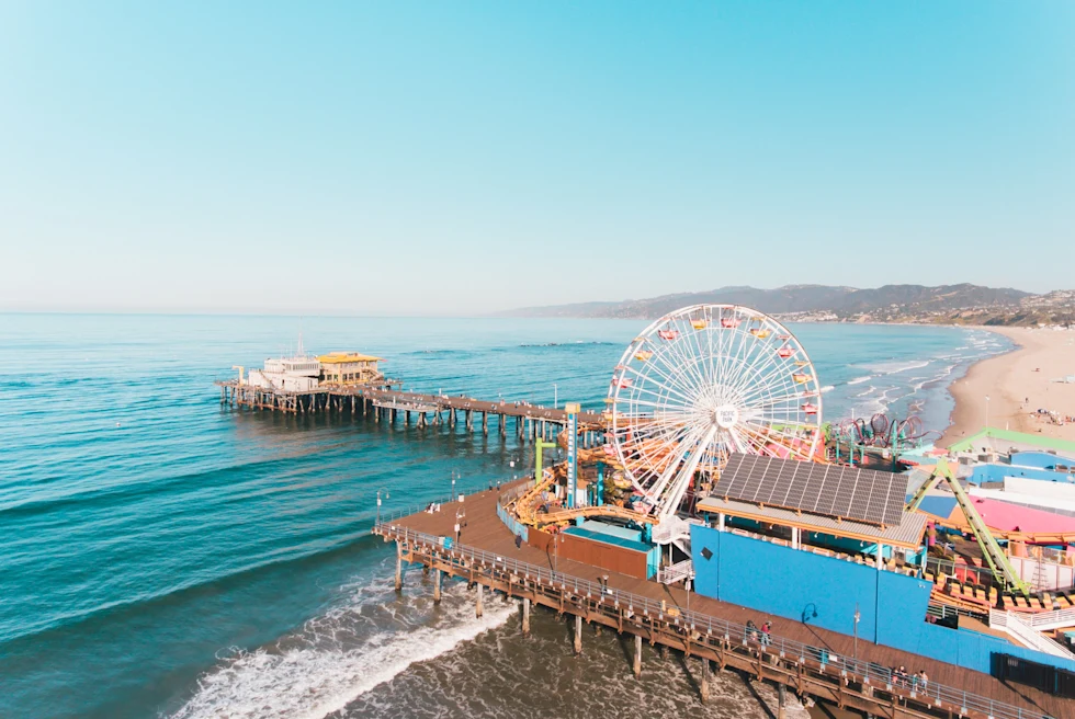 The pier with cyclone at Santa Monica.
