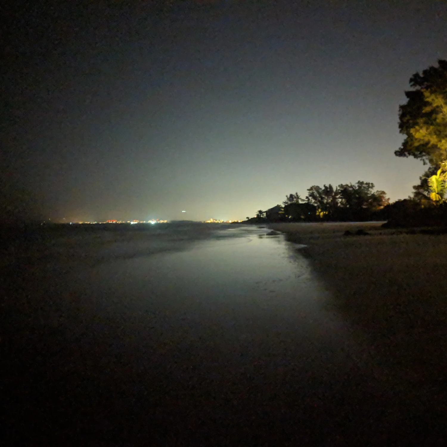 Night sea view