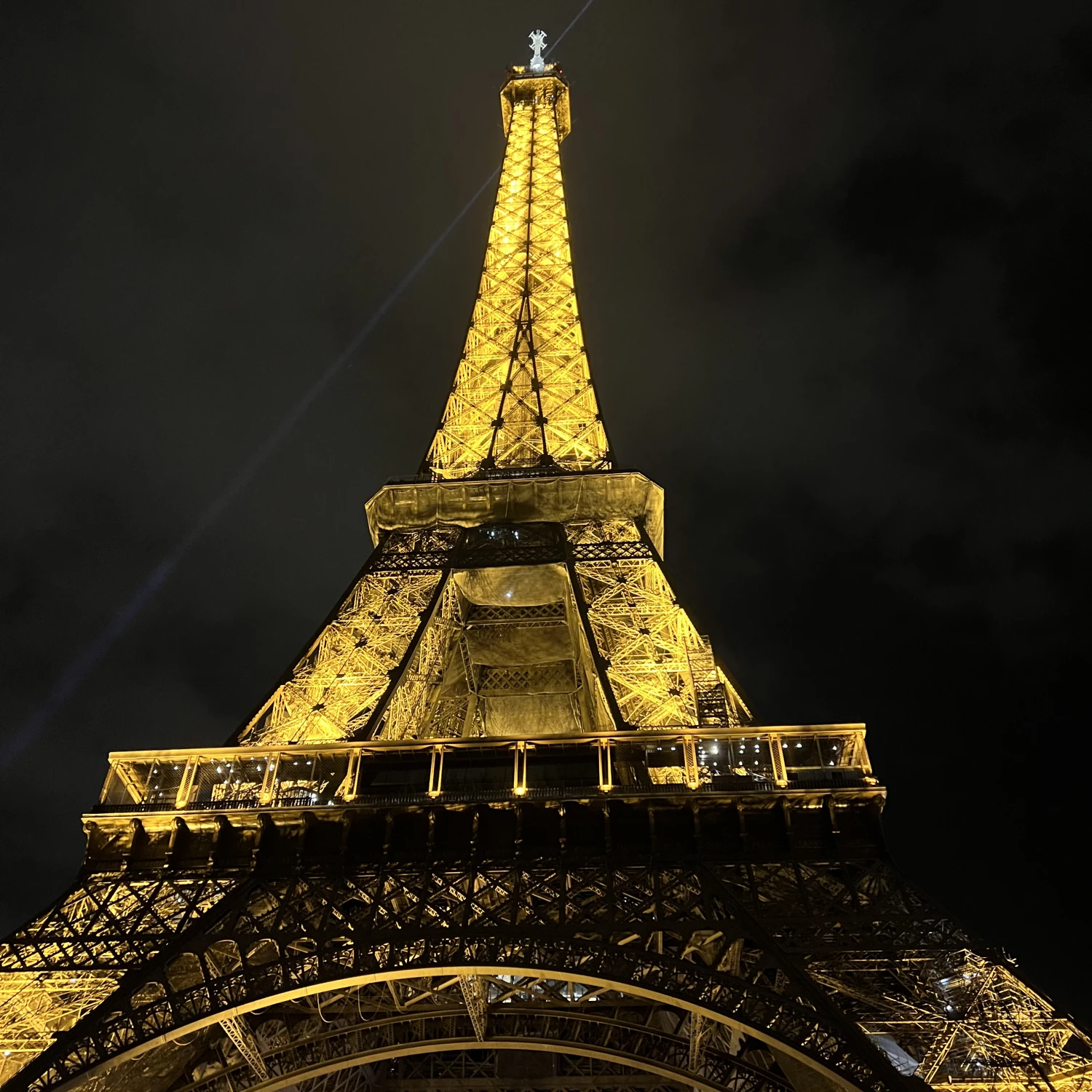 Night view of the Eiffel Tower