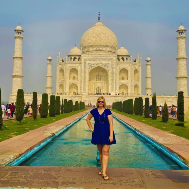 Picture of Emily at Taj Mahal