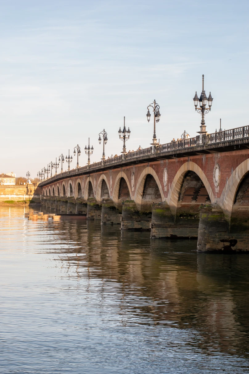 A river walk in Bordeaux, France. 