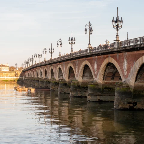 A river walk in Bordeaux, France. 
