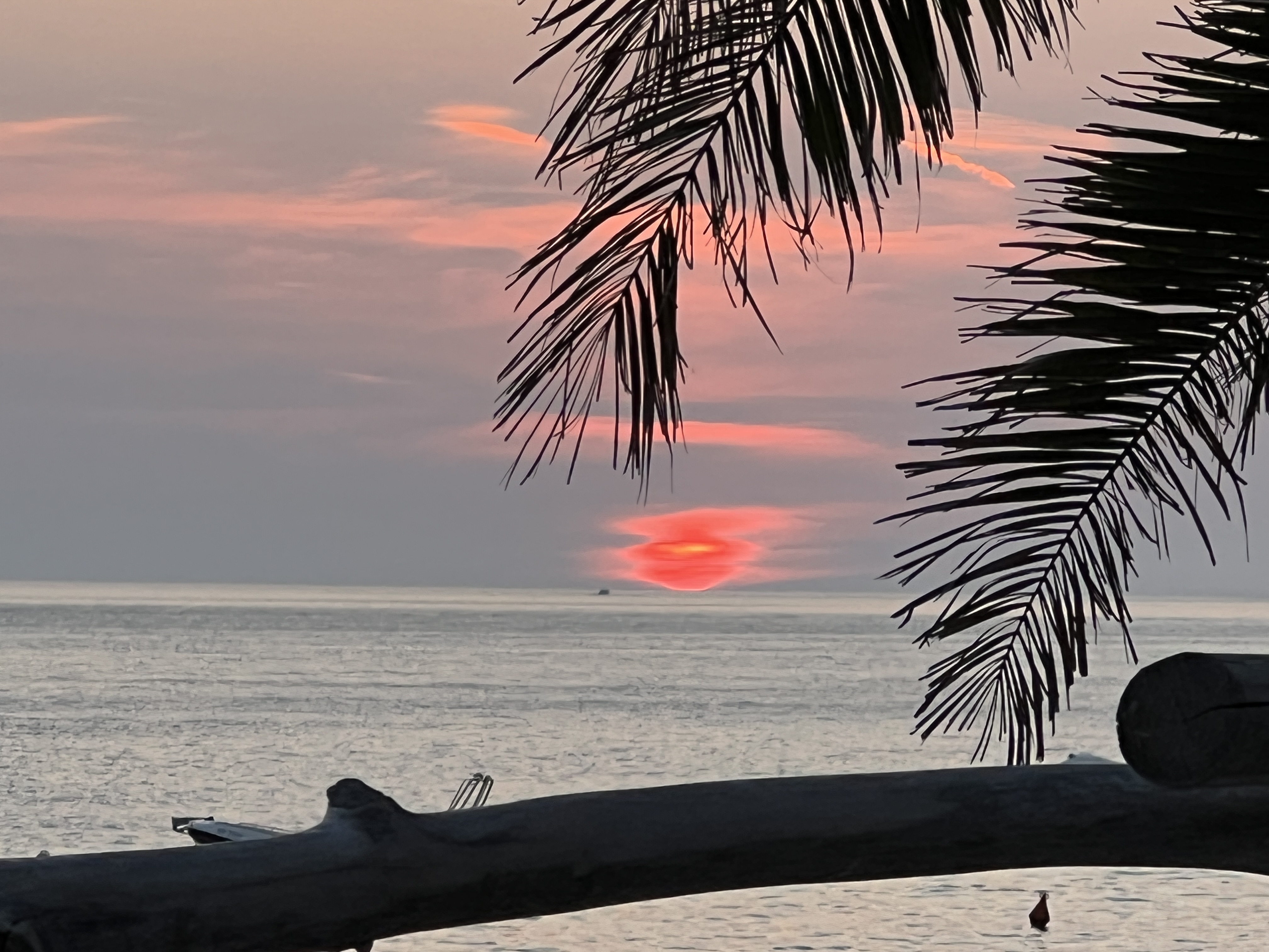 The coast of Hvar, Croatia with red-brick buildings and boats. 