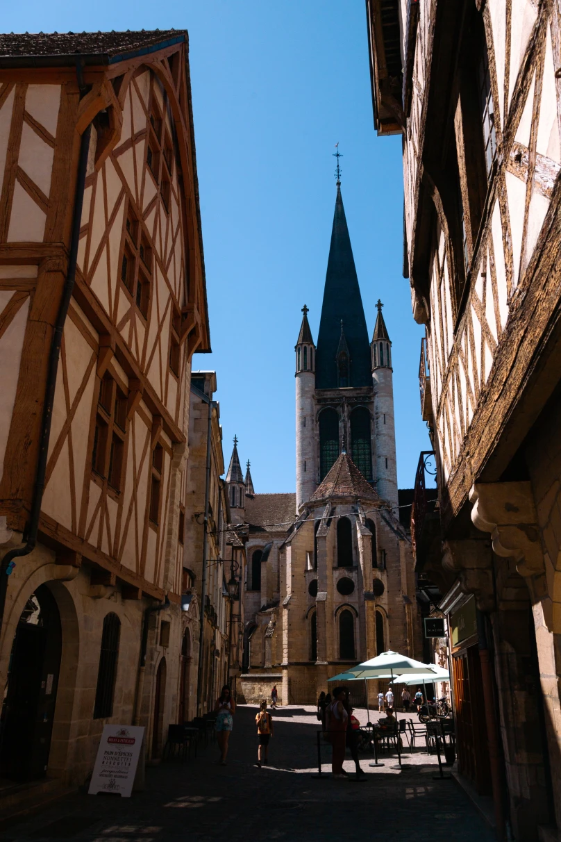 Old Town Dijon is where you can find the Church of Notre Dame, Dijon France