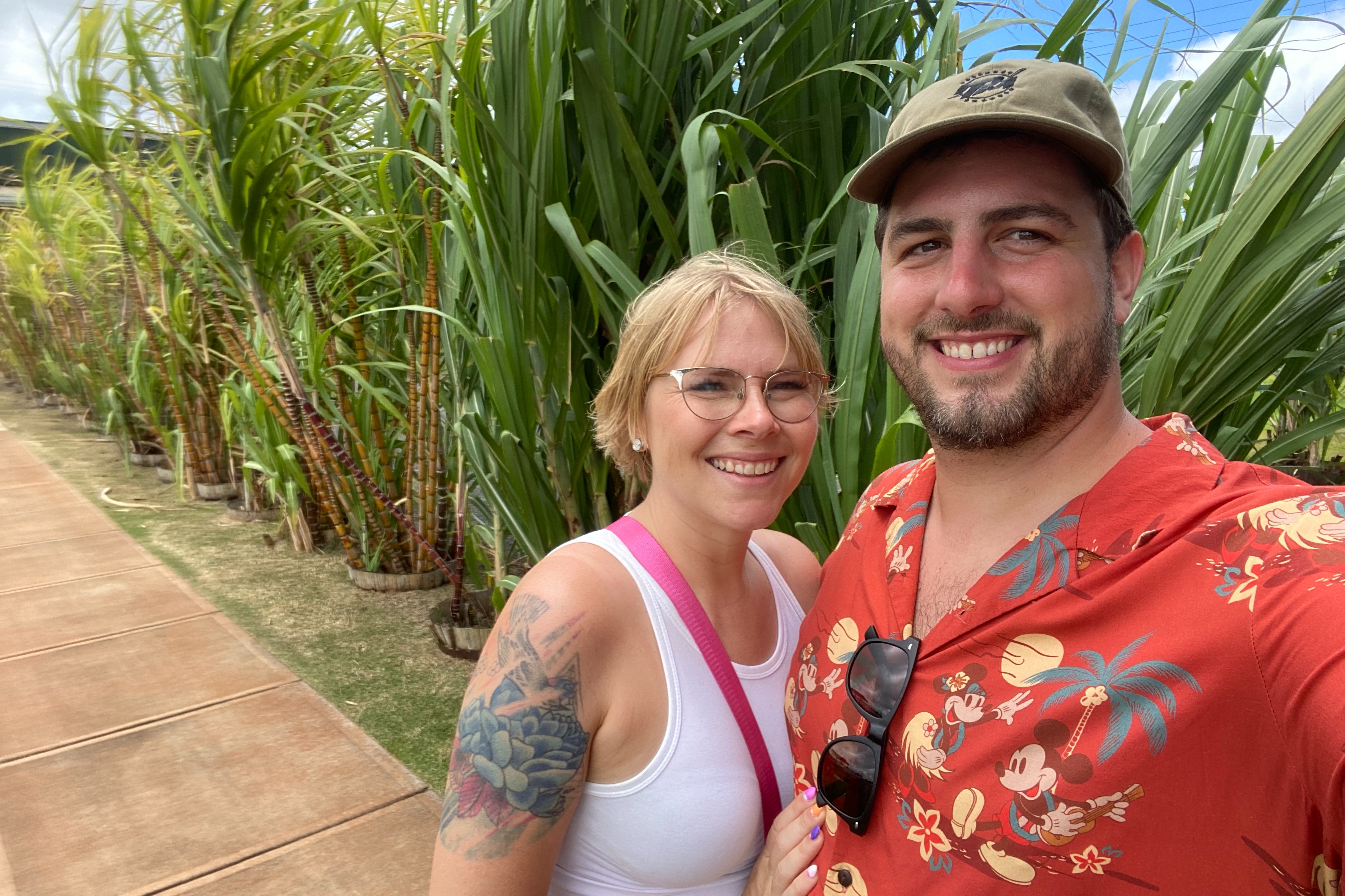 A picture of a couple at the Sugarcane at Ko Hana Rum Distillery