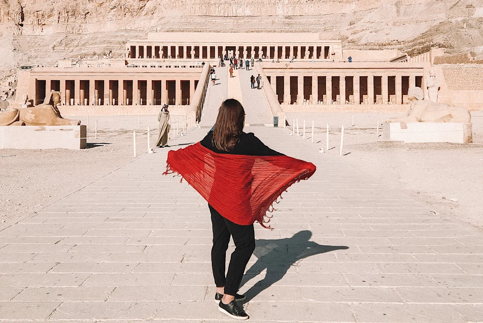 A view of Luxor against the sky.