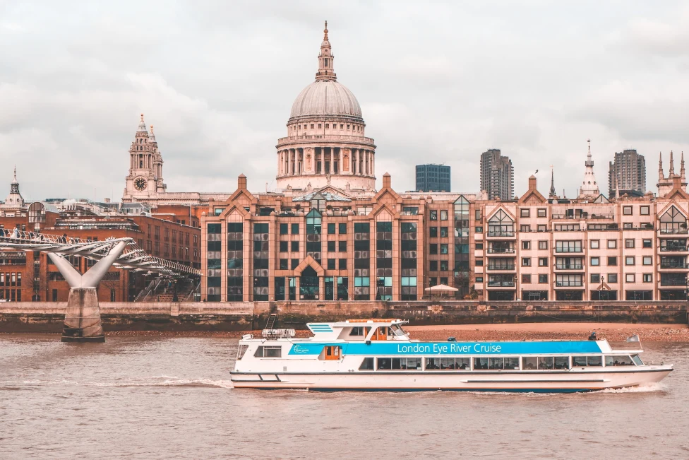 Thames river cruise offer panoramic views over famous London landmarks.