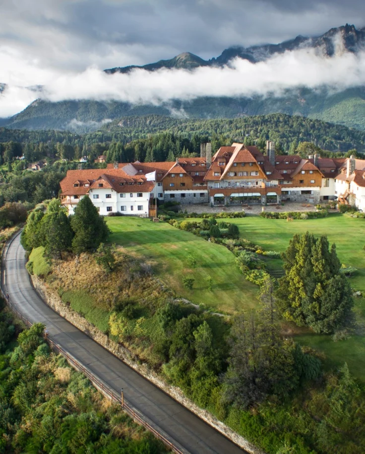 Estate property in Llao Llao Resort in Argentina surrounded by greenery, ocean and mountains. 