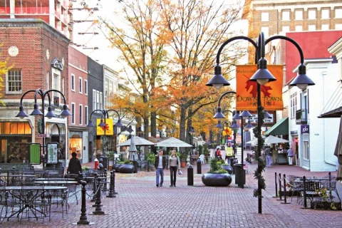 Charlottesville's street view during daytime