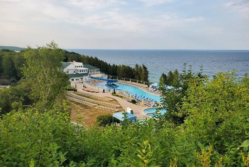 View of the Esther Williams pool.