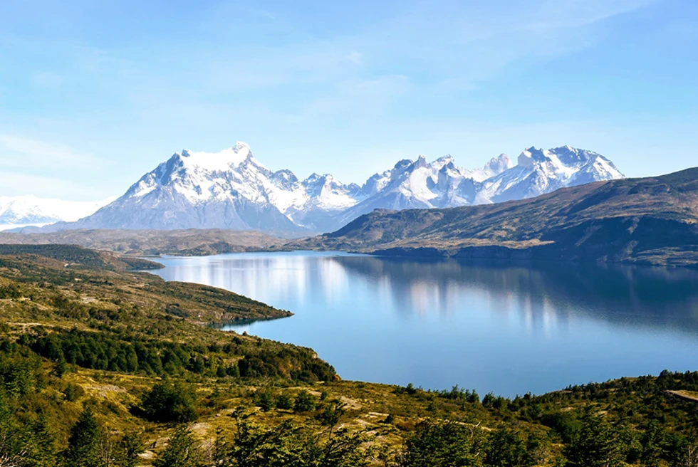 Mountains and lake in Torres del Paine