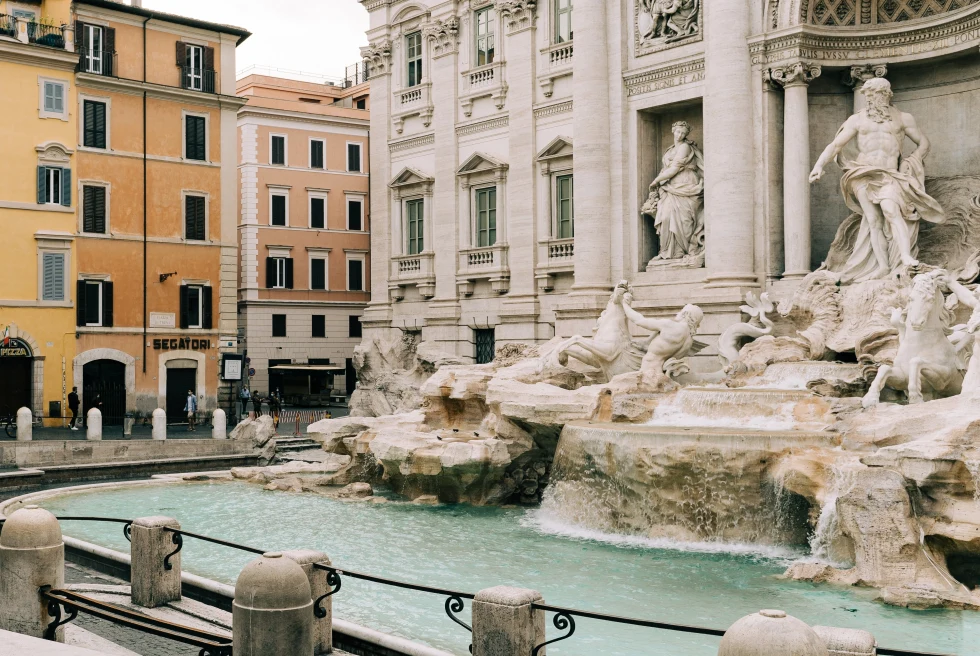 Trevi fountain in Rome, Italy.