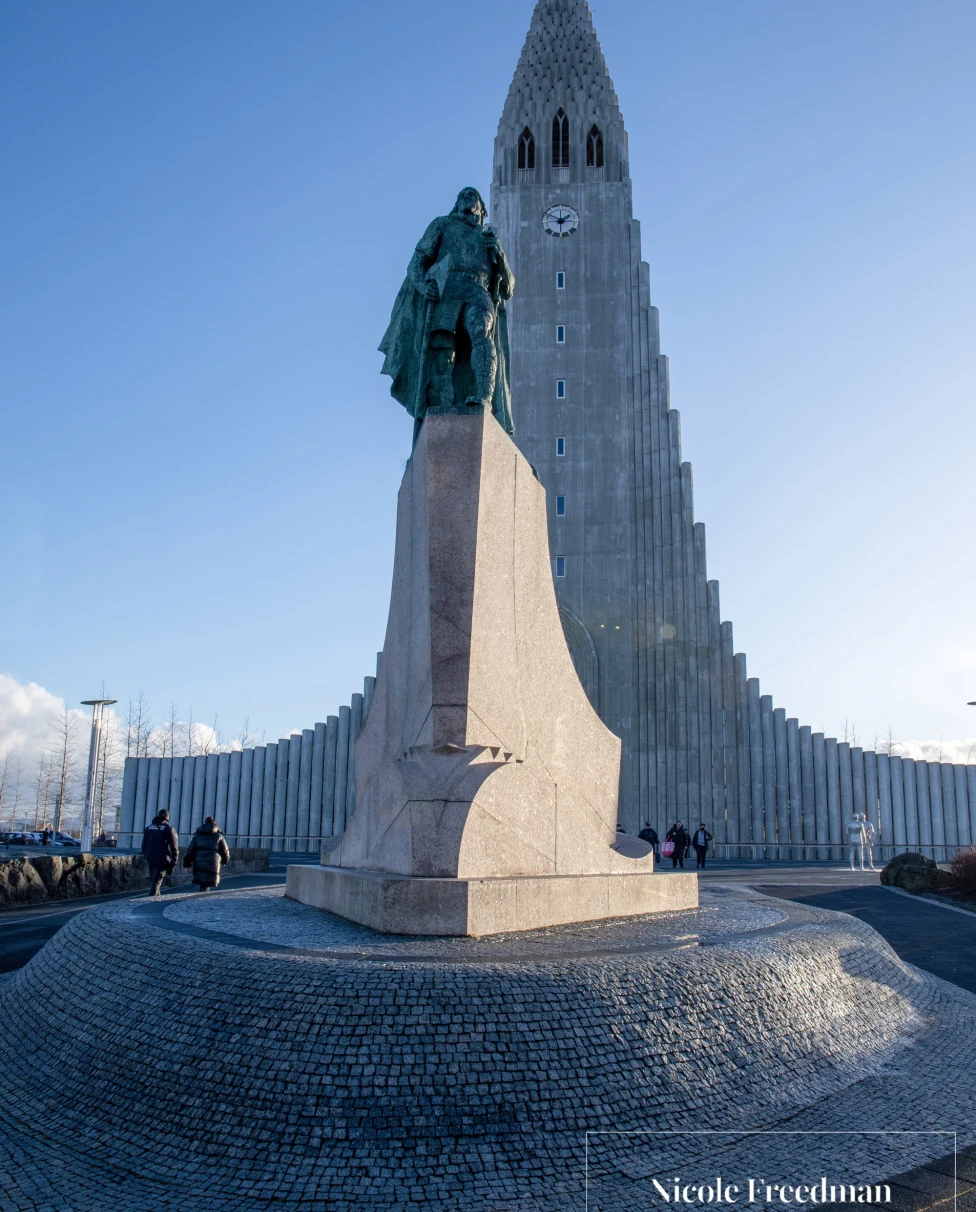 The capital Reykjavik and its main sculpture. 
