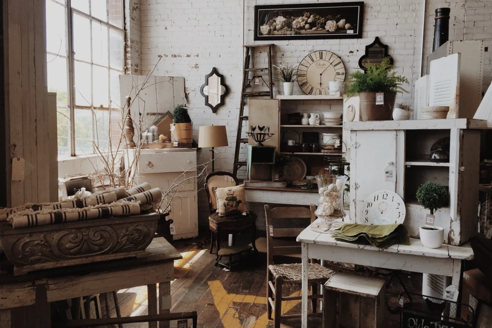 shop interior with antique furniture