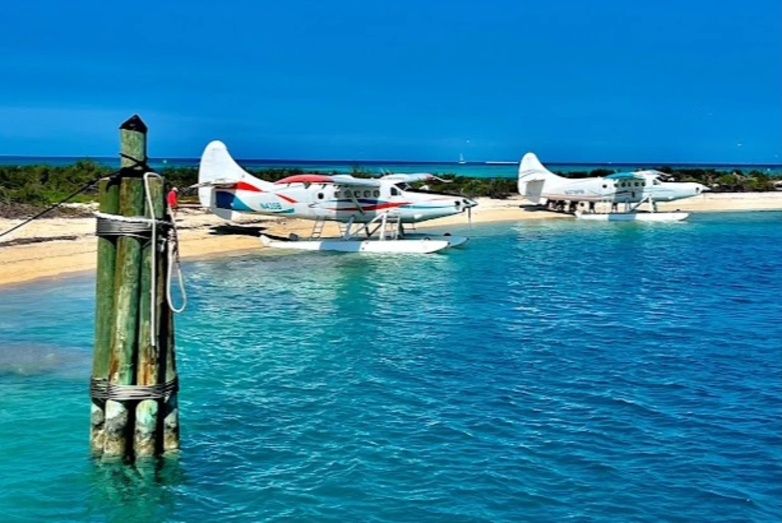 Sea plane is one of the transportation going to Dry Tortugas National Park.